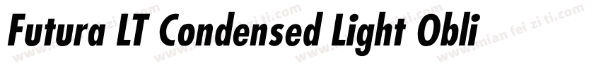 Futura LT Condensed Light Oblique字体转换